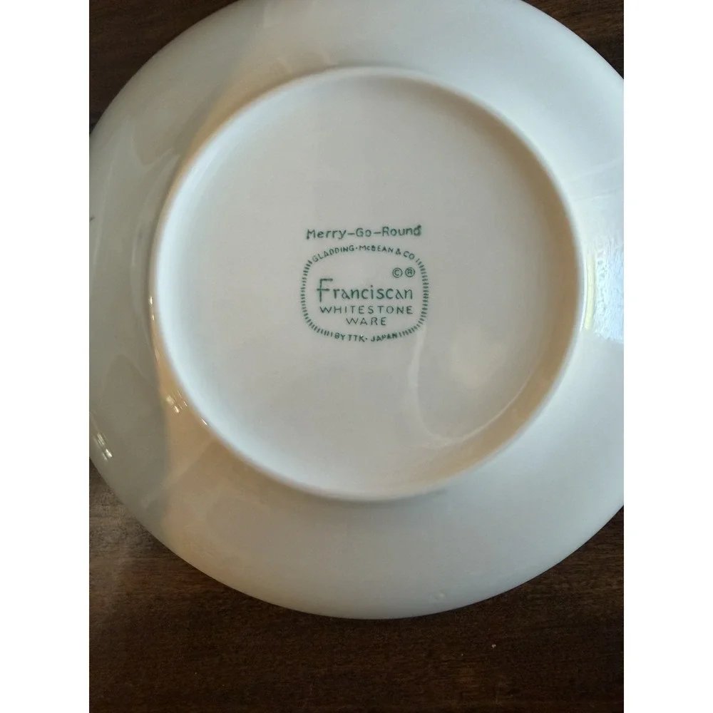 Set Of 4 FRANCISCAN MERRY GO ROUND 6